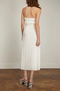 Annita Sleeveless Cut Out Midi Dress In White -Dries Van Noten Shop simkhai AnnitaSleevelessCutOutMidiDressinWhite 3