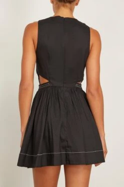 Carlisle Cut Out Mini Dress In Black -Dries Van Noten Shop simkhai CarlisleCutOutMiniDressinBlack 3