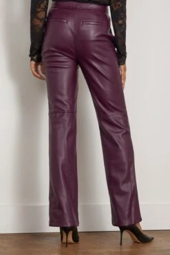 Dahlia Straight Leg Pant In Plum -Dries Van Noten Shop simkhai DahliaStraightLegPantinPlum 3