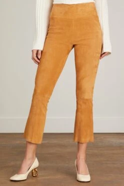 Crop Flare Legging In Camel -Dries Van Noten Shop sprwmn CropFlareLegginginCamel 2