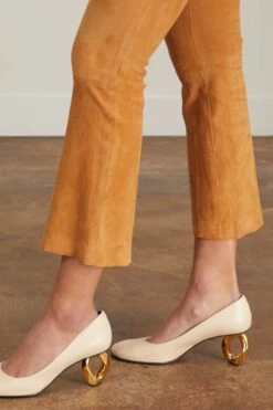 Crop Flare Legging In Camel -Dries Van Noten Shop sprwmn CropFlareLegginginCamel 4