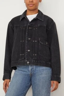 New Classic Jean Jacket In Black Selvedge -Dries Van Noten Shop tanaka NewClassicJeanJacketinBlackSelvedge 2