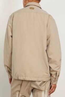 Padded Coach Shirt In Sand Beige -Dries Van Noten Shop tanaka PaddedCoachShirtinSandBeige 3