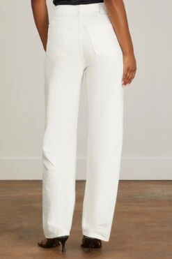 Toteme Twisted Seam Full Length Jean In Off White -Dries Van Noten Shop toteme twisted seam full length jean in off white 3