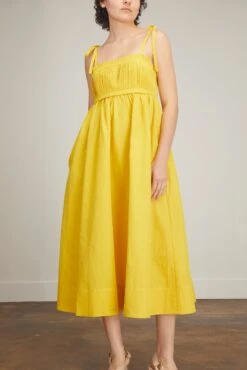 ULLA JOHNSON Laetitia Dress In Sunsprite -Dries Van Noten Shop ulla LaetitiaDressinSunsprite 2