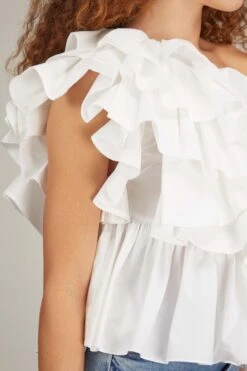 ULLA JOHNSON Raquel Top In Blanc -Dries Van Noten Shop ulla RaquelTopinBlanc 4 1