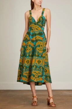 ULLA JOHNSON Sarika Dress In Byzantine -Dries Van Noten Shop ulla SarikaDressinByzantine 2