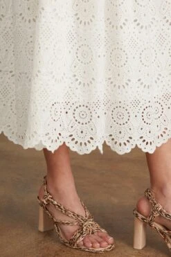 ULLA JOHNSON Matilde Dress In Pristine -Dries Van Noten Shop ulla johnson matilde dress in pristine 4