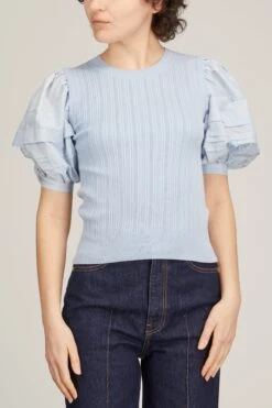 ULLA JOHNSON Rosalie Top In Sky -Dries Van Noten Shop ulla johnson rosalie top in sky 2