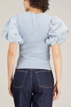 ULLA JOHNSON Rosalie Top In Sky -Dries Van Noten Shop ulla johnson rosalie top in sky 3