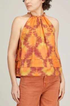ULLA JOHNSON Wilda Top In Red Topaz -Dries Van Noten Shop ulla johnson wilda top in red topaz 2