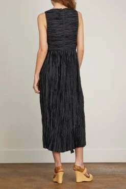 ULLA JOHNSON Circe Gown In Noir -Dries Van Noten Shop ullajohnson CirceGowninNoir 3