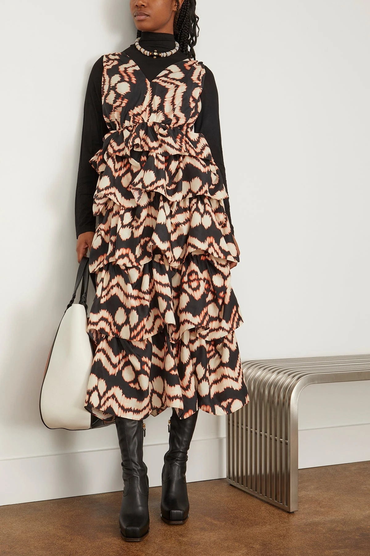 ULLA JOHNSON Dephne Dress In Obsidian 2 ULLA JOHNSON Dephne Dress In Obsidian - Image 2