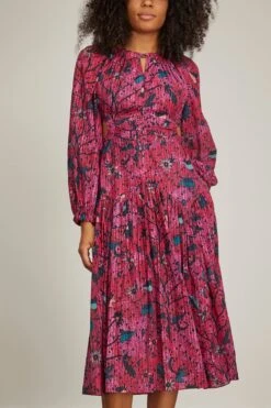 ULLA JOHNSON Helia Dress In Snap Dragon -Dries Van Noten Shop ullajohnson HeliaDressinSnapDragon 2