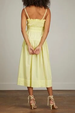 ULLA JOHNSON Lisbet Dress In Lemon Quartz -Dries Van Noten Shop ullajohnson LisbetDressinLemonQuartz 3