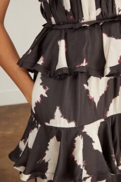 ULLA JOHNSON Serafina Gown In Noir Blur -Dries Van Noten Shop ullajohnson SerafinaGowninNoirBlur 4