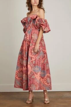 ULLA JOHNSON Izra Gown In Passion Flower -Dries Van Noten Shop ullajohsnon IzraGowninPassionFlower 2