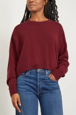 Vanessa Bruno Valerie Pullover In Bordeaux -Dries Van Noten Shop vanessabruno ValeriePulloverinBordeaux 2