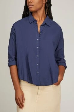 Jace Shirt In Navy -Dries Van Noten Shop xirena JaceShirtinNavy 2