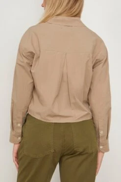 Morgan Shirt In Taupe 7 Morgan Shirt In Taupe -Dries Van Noten Shop xirena MorganShirtinTaupe 3