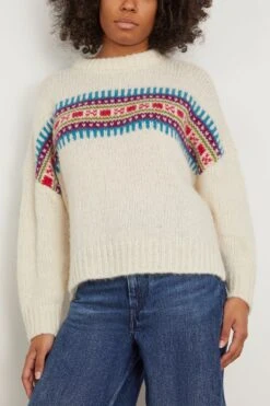 Nolan Sweater In Ivory -Dries Van Noten Shop xirena NolanSweaterinIvory 2