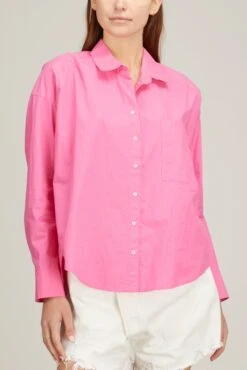 Jordy Shirt In Pink Zinnia -Dries Van Noten Shop xirena jordy shirt in pink zinnia 2