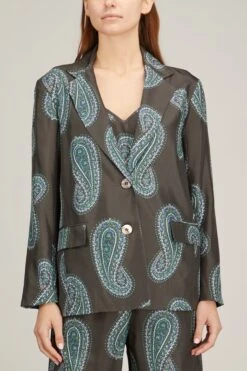 Rowe Blazer In Black Paisley 6 Rowe Blazer In Black Paisley -Dries Van Noten Shop xirena rowe blazer in black paisley 2