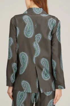 Rowe Blazer In Black Paisley 7 Rowe Blazer In Black Paisley -Dries Van Noten Shop xirena rowe blazer in black paisley 3