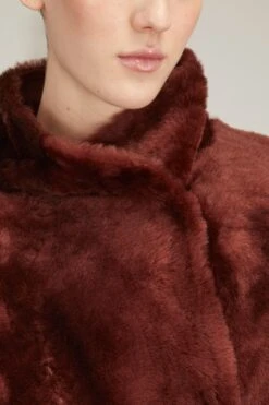Double Face Cashmere Silky Lamb Jacket In Red Velvet -Dries Van Noten Shop yvessalomon DoubleFaceCashmereSilkyLambJacketinRedVelvet 4